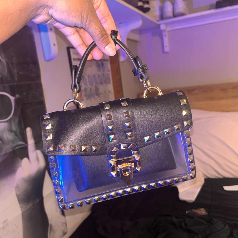 Studded Black Handbag